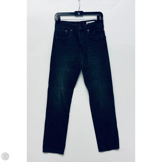 Jeans Straight By Zara In Black Denim, Size: 2