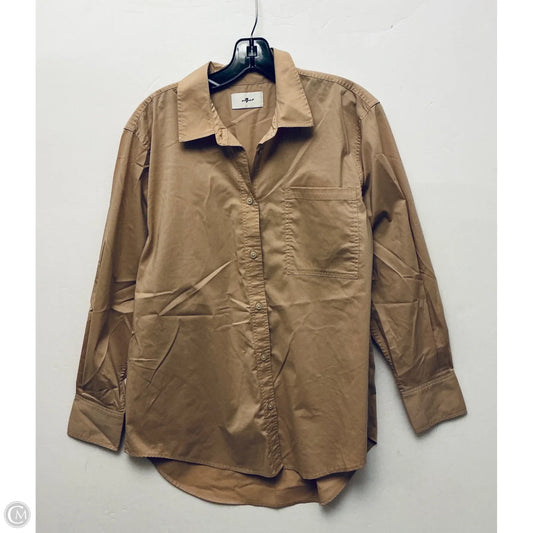 Top Long Sleeve By 7 For All Mankind In Tan, Size: M