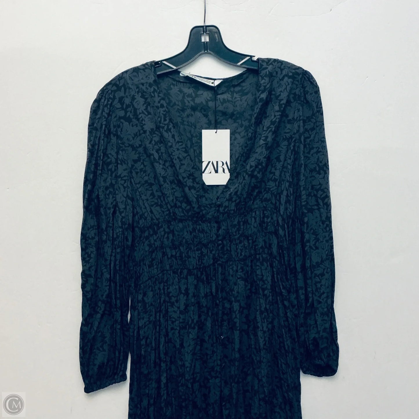Dress Casual Maxi By Zara In Black & Blue, Size: L