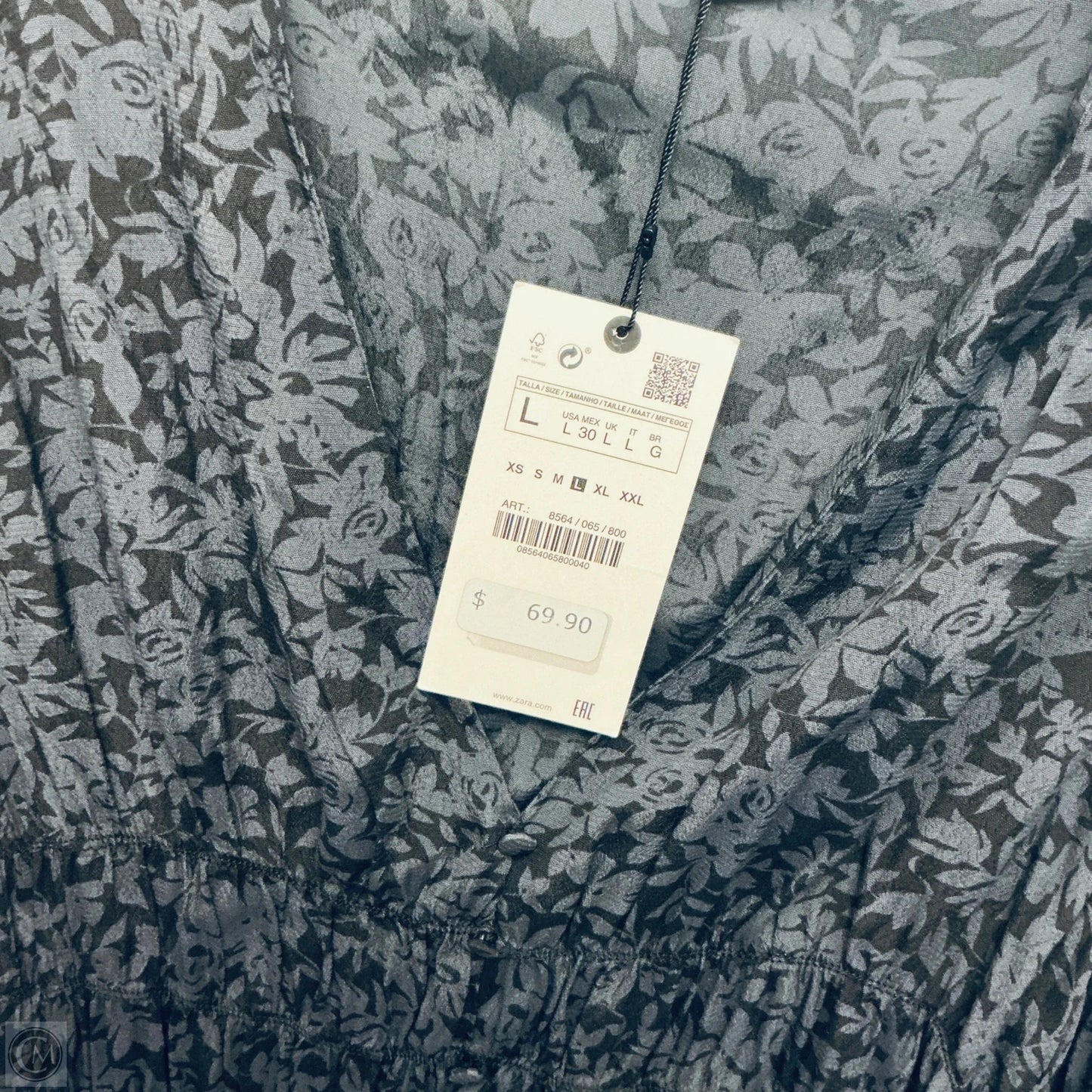 Dress Casual Maxi By Zara In Black & Blue, Size: L