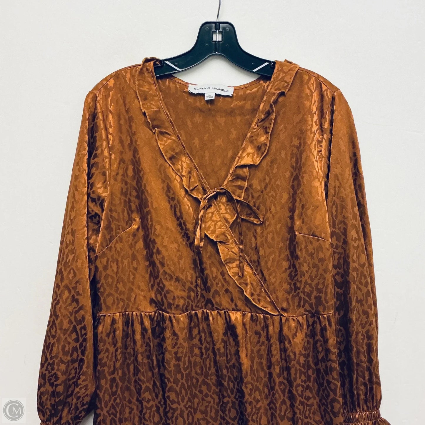 Dress Casual Midi By Emma And Michele In Orange, Size: M