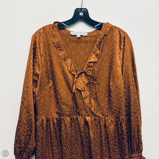 Dress Casual Midi By Emma And Michele In Orange, Size: M