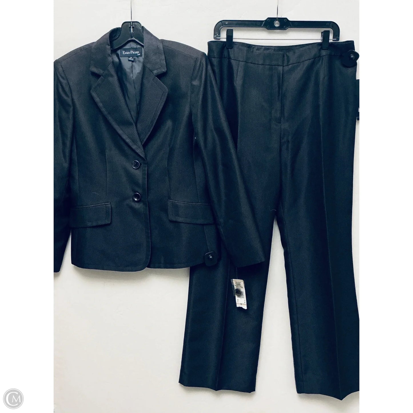 Pants Suit 2pc By Evan-picone In Grey, Size: 12