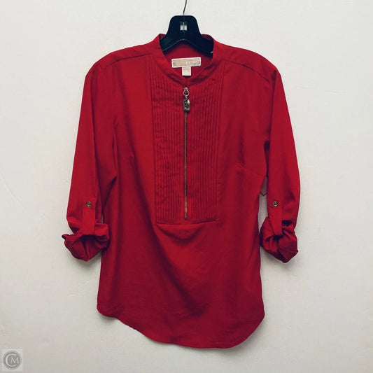 Top Long Sleeve By Michael By Michael Kors In Red, Size: S