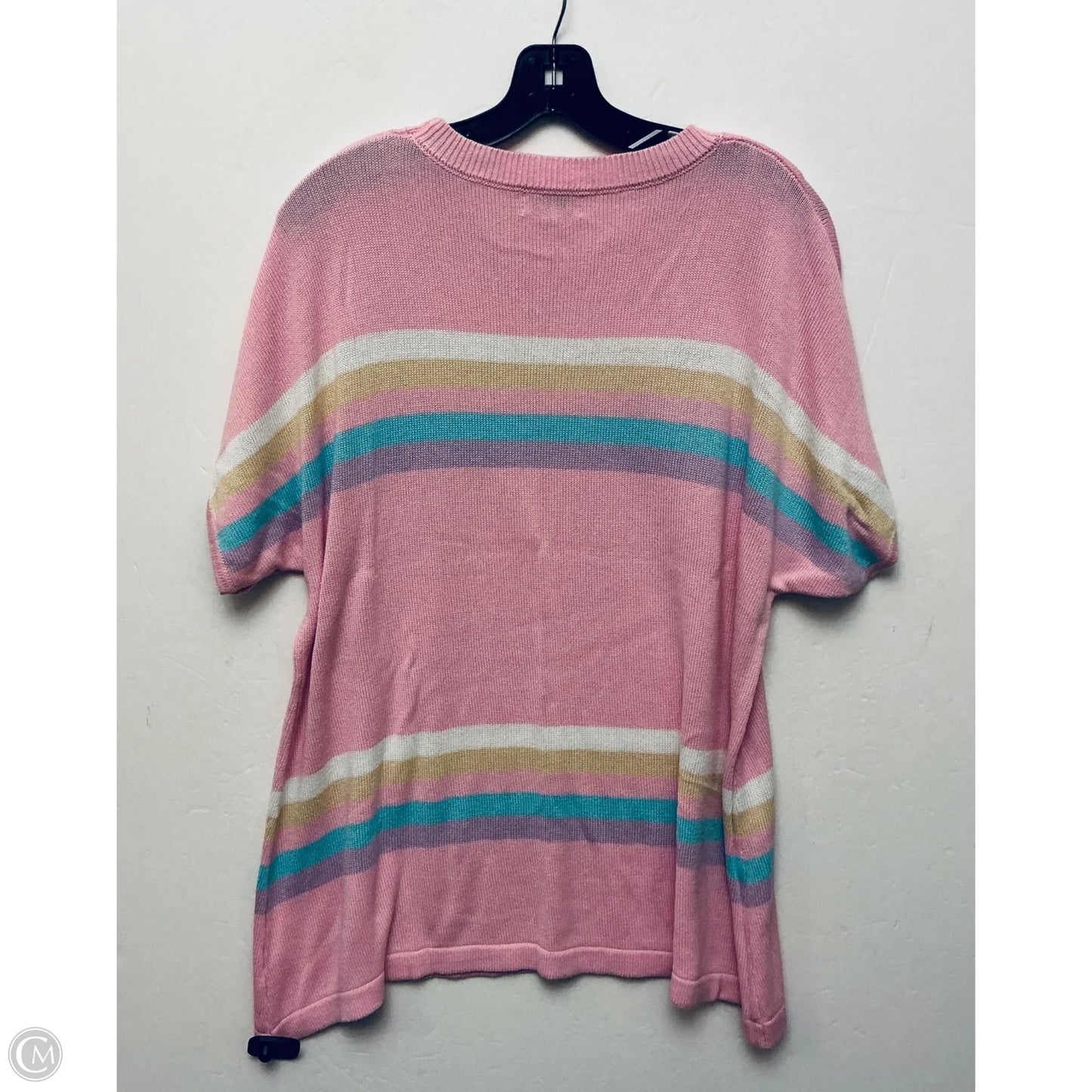 Top Short Sleeve By Andree By Unit In Pink, Size: 1x