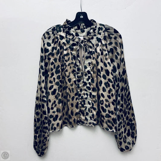 Top Long Sleeve By Buddy Love In Animal Print, Size: S