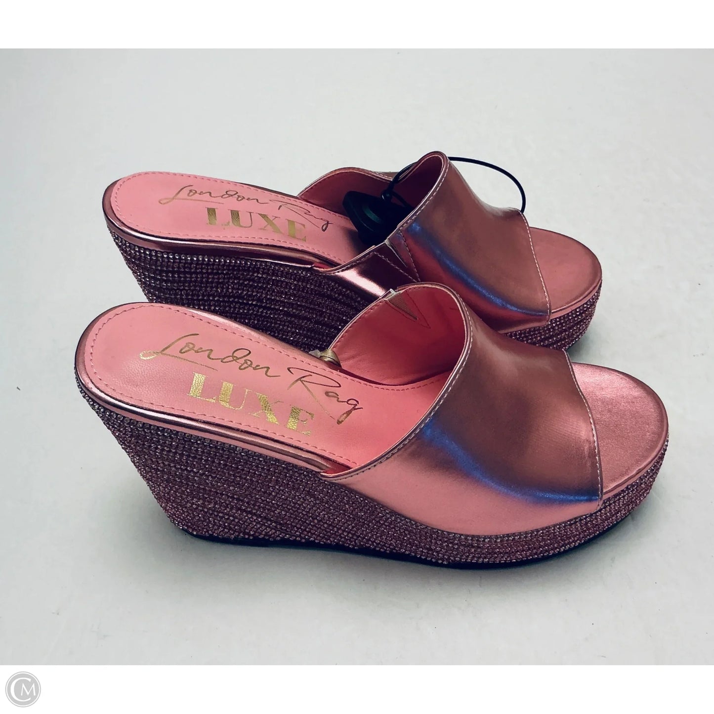 Sandals Heels Wedge By Clothes Mentor In Pink, Size: 6