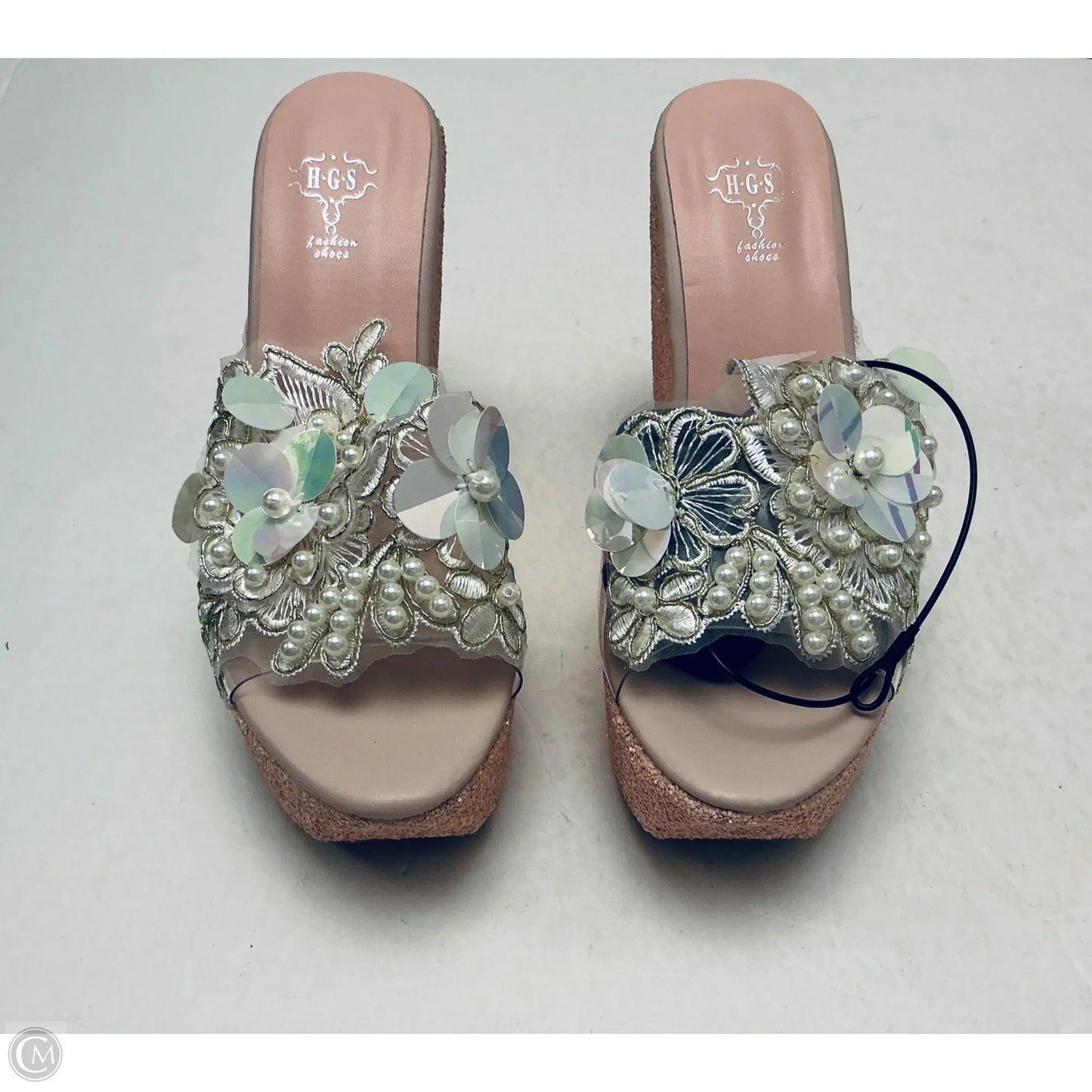 Sandals Heels Wedge By Clothes Mentor In Pink, Size: 6