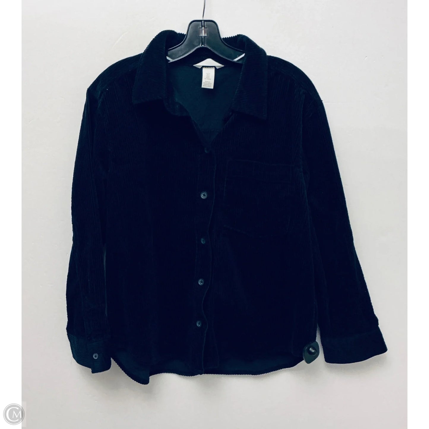 Top Long Sleeve By H&m In Black, Size: M