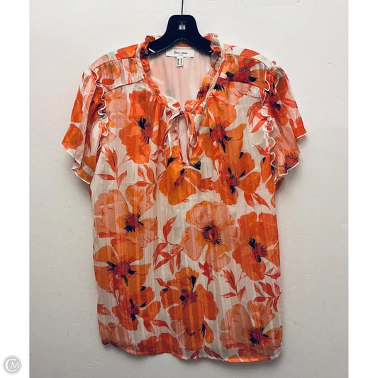 Top Short Sleeve By Clothes Mentor In Orange, Size: 1x