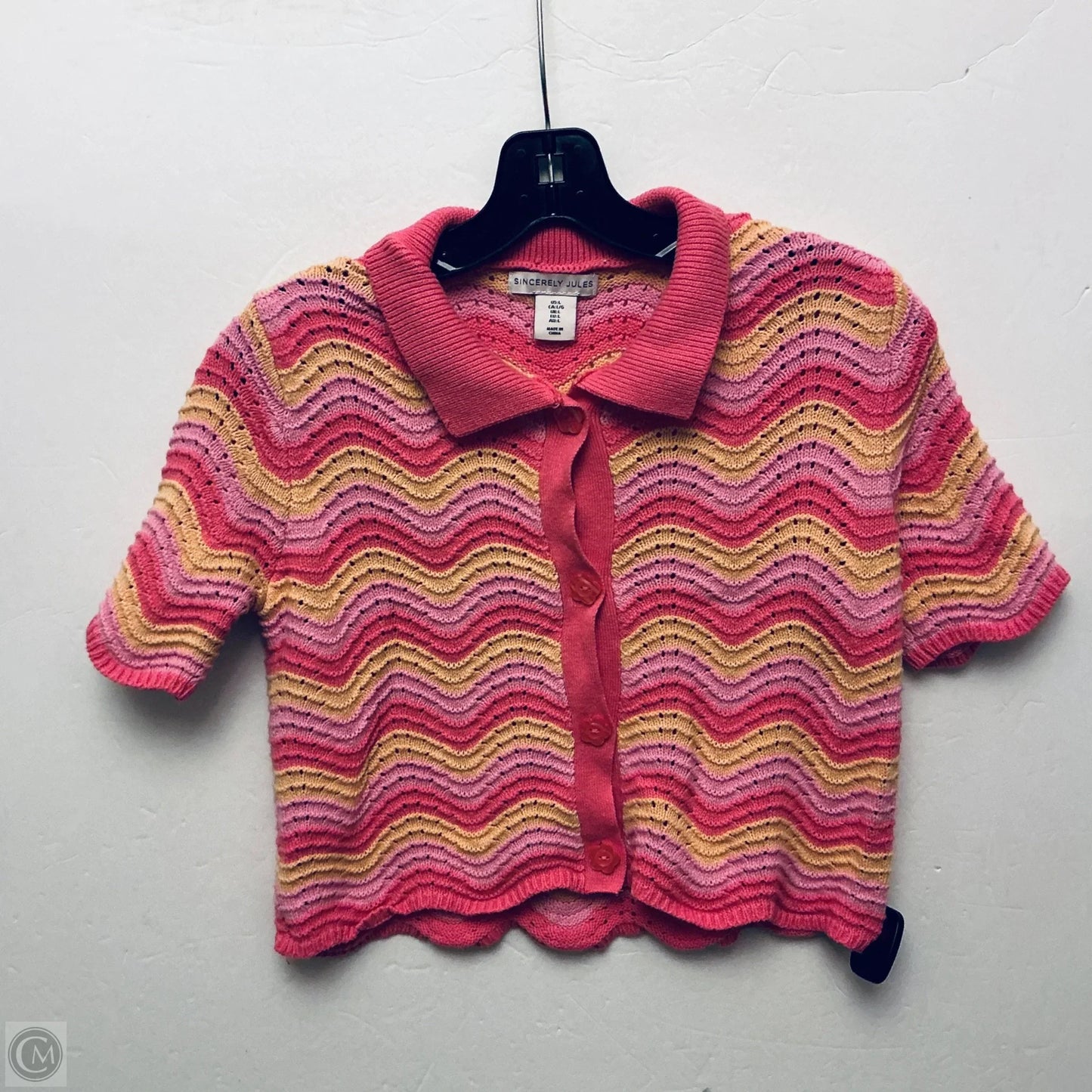 Top Sleeveless By Sincerely Jules In Chevron Pattern, Size: L