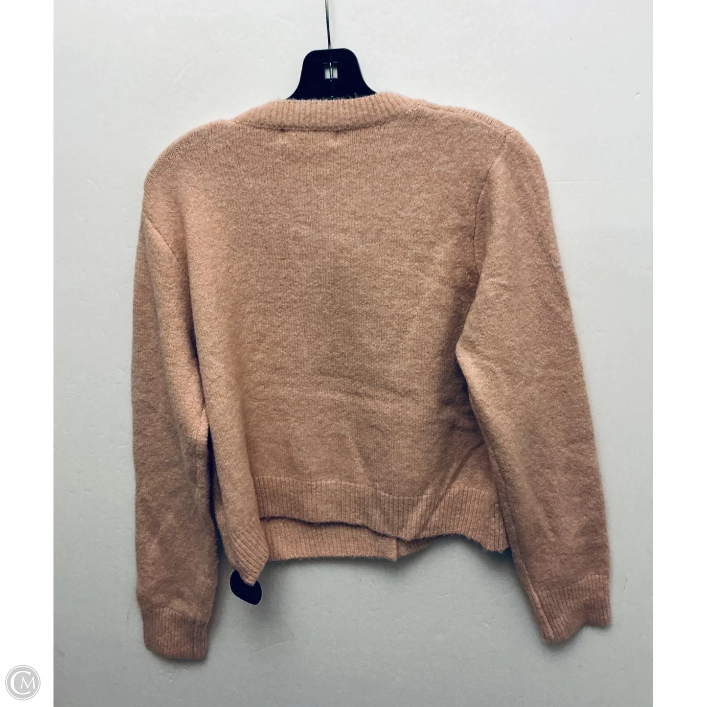 Sweater Cardigan By Clothes Mentor In Pink, Size: M