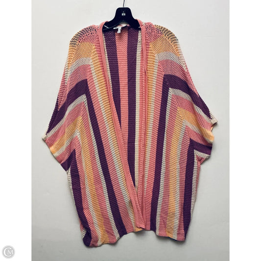 Sweater Cardigan By Jessica Simpson In Striped Pattern, Size: L