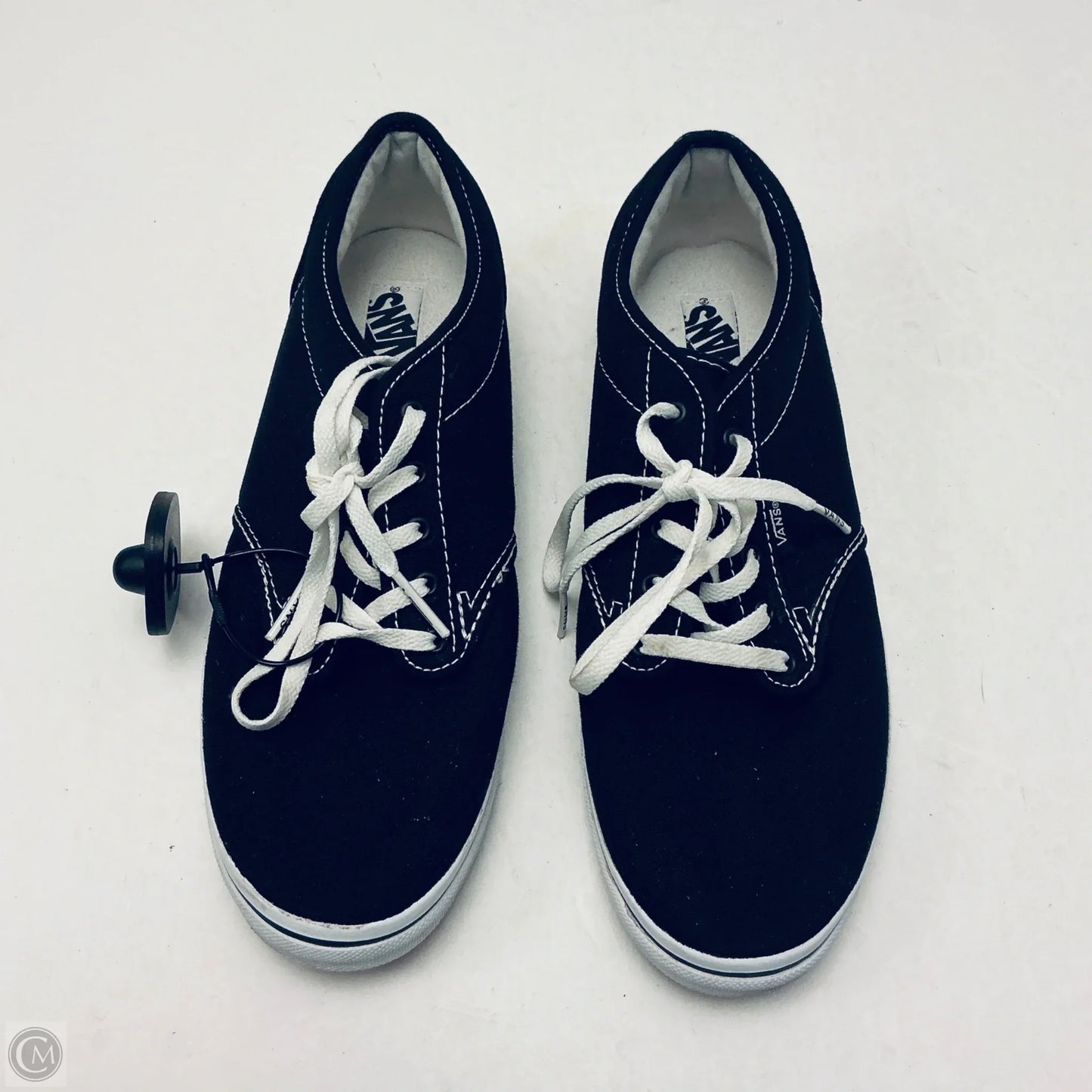 Shoes Flats By Vans In Black, Size: 10