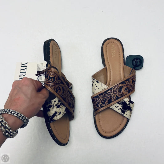 Sandals Flats By Myra In Brown, Size: 11