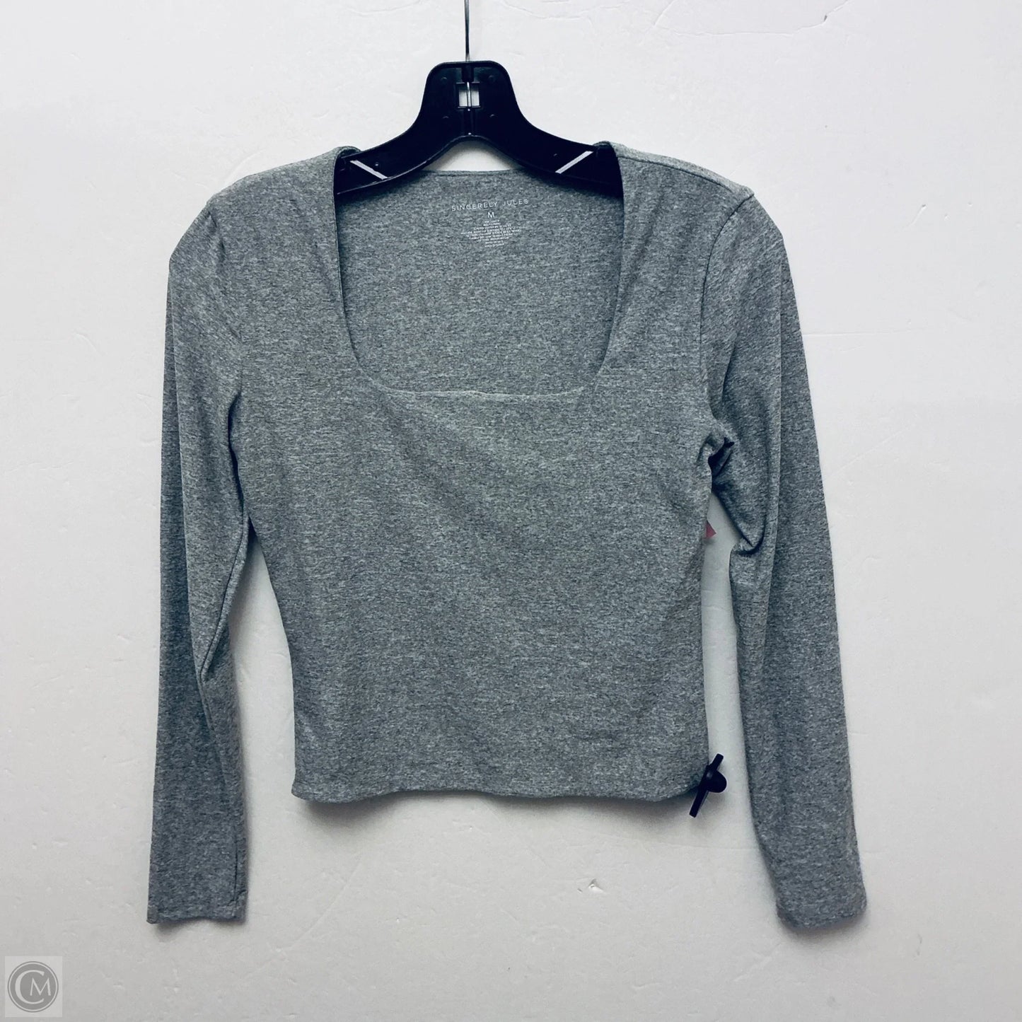Top Long Sleeve By Sincerely Jules In Grey, Size: M