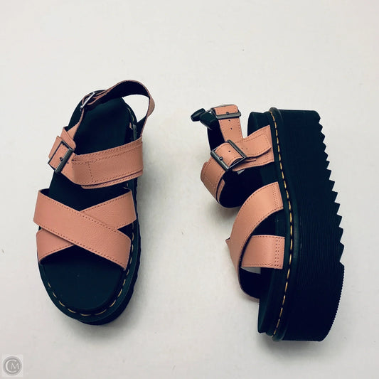 Sandals Heels Platform By Dr Martens In Pink, Size: 9