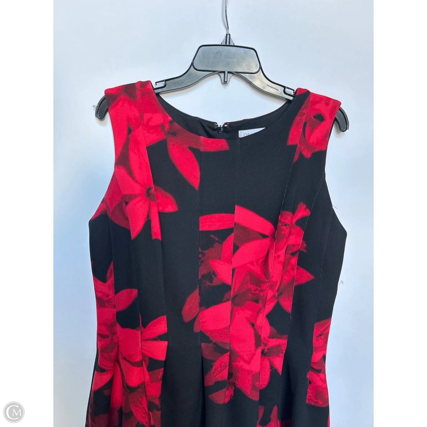 Dress Work By Calvin Klein In Black & Red, Size: Xl