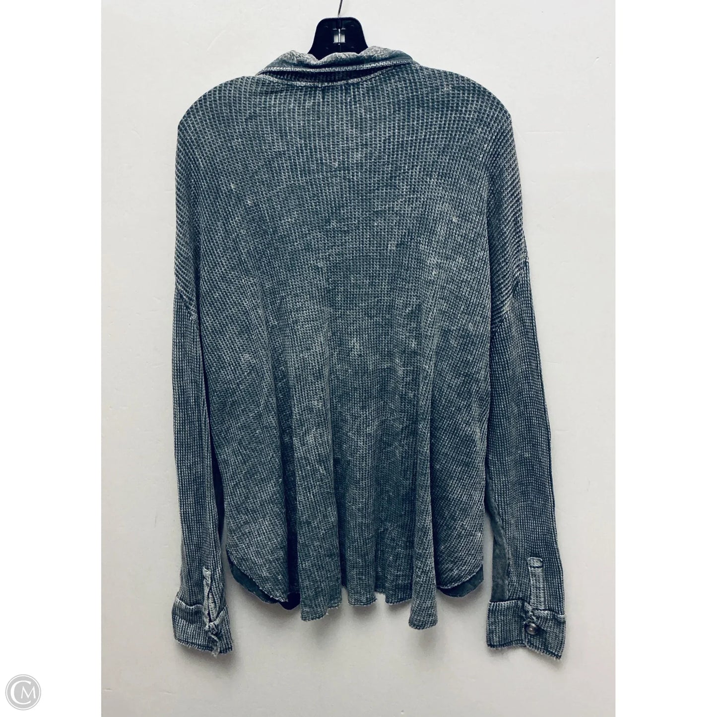 Jacket Shirt By Clothes Mentor In Grey, Size: M