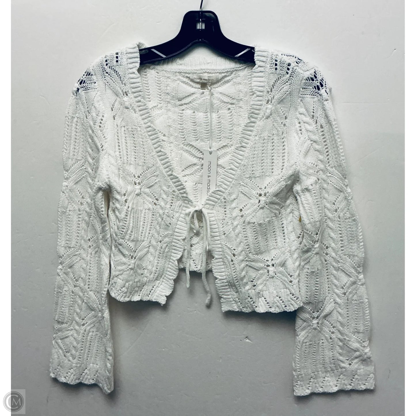 Sweater Cardigan By Moon And Madison In White, Size: Xs