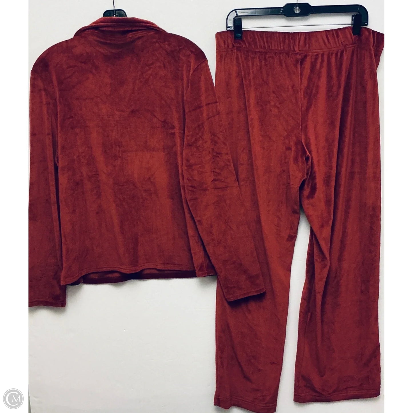 Pajamas 2pc By Calvin Klein In Red, Size: L