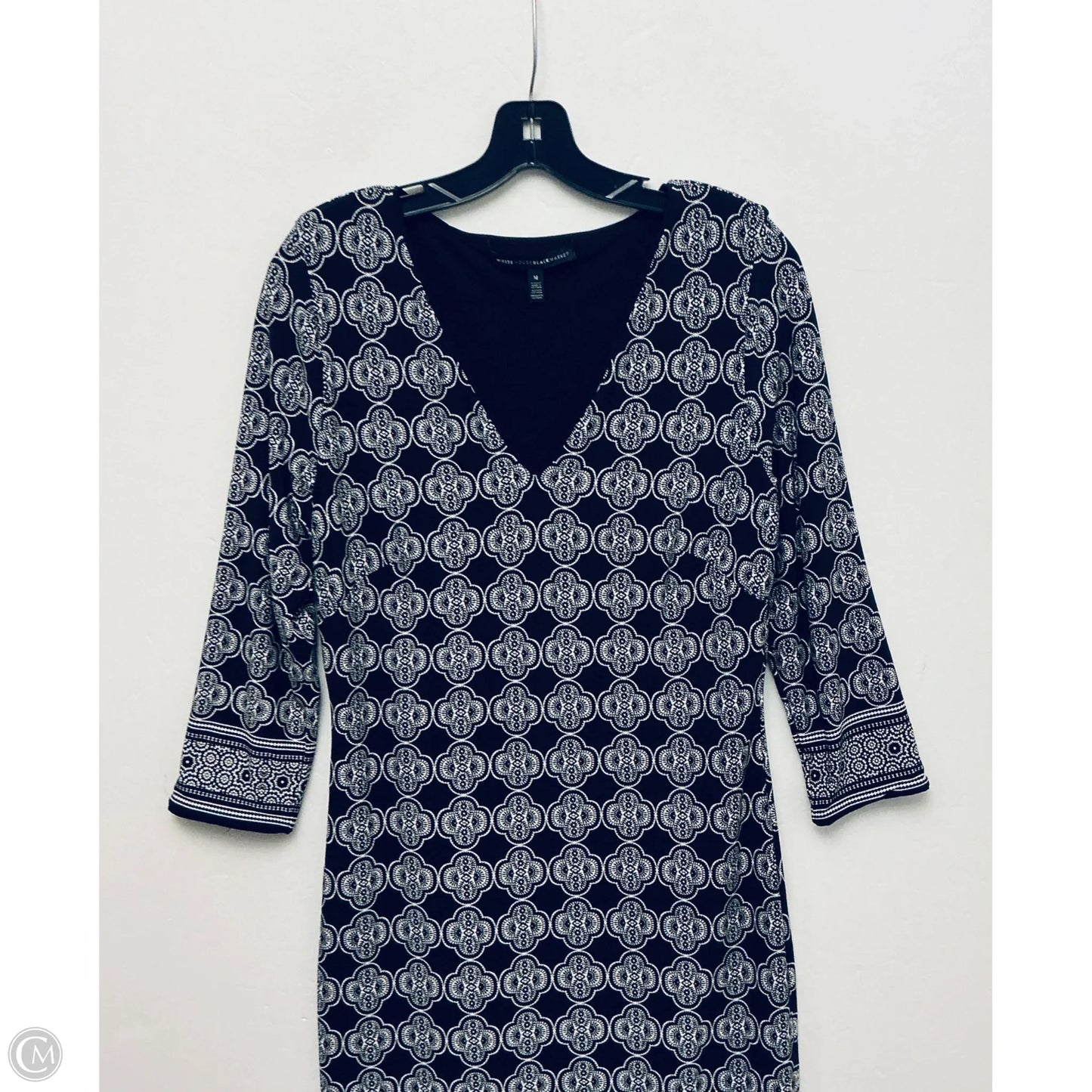 Dress Work By White House Black Market In Black & White, Size: M