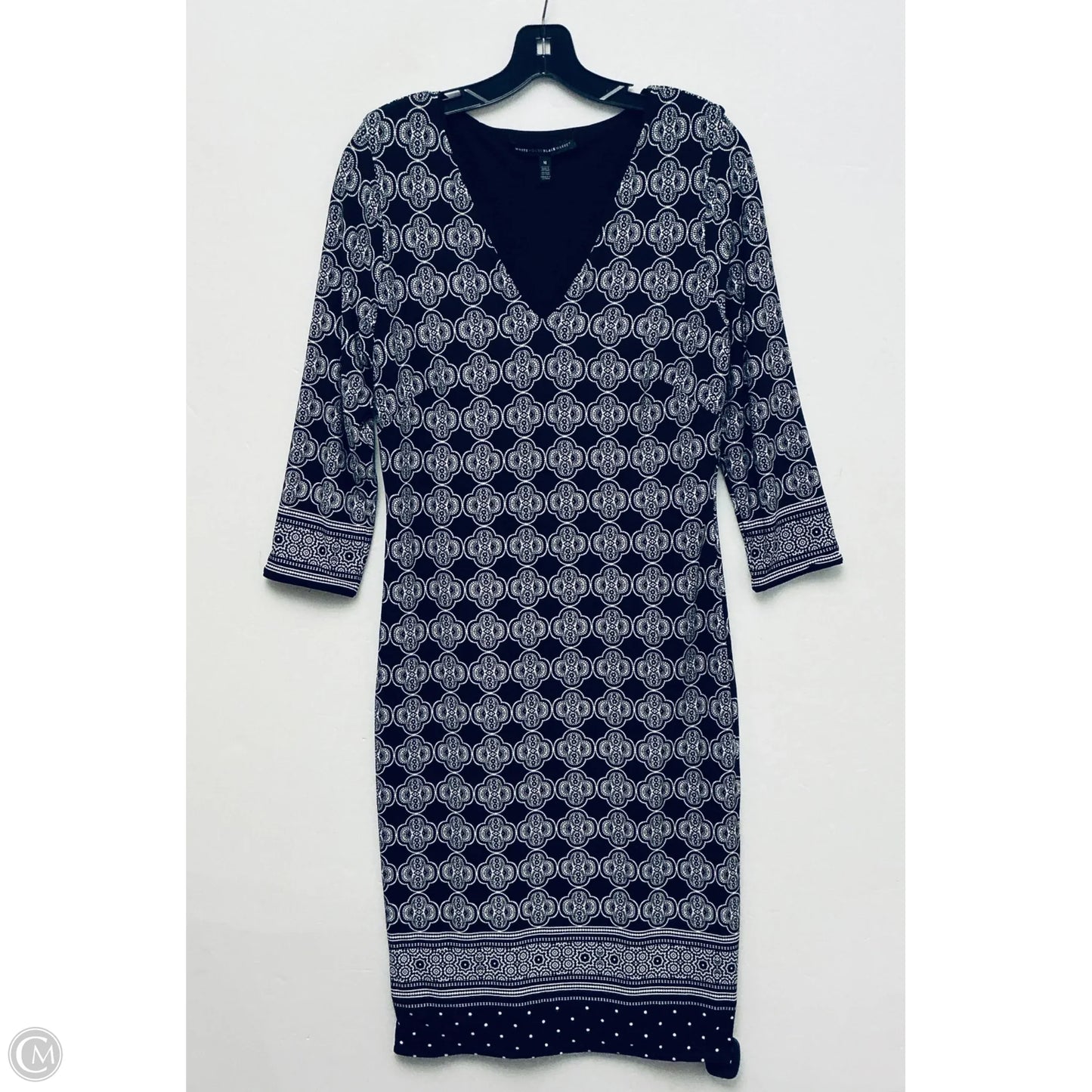 Dress Work By White House Black Market In Black & White, Size: M