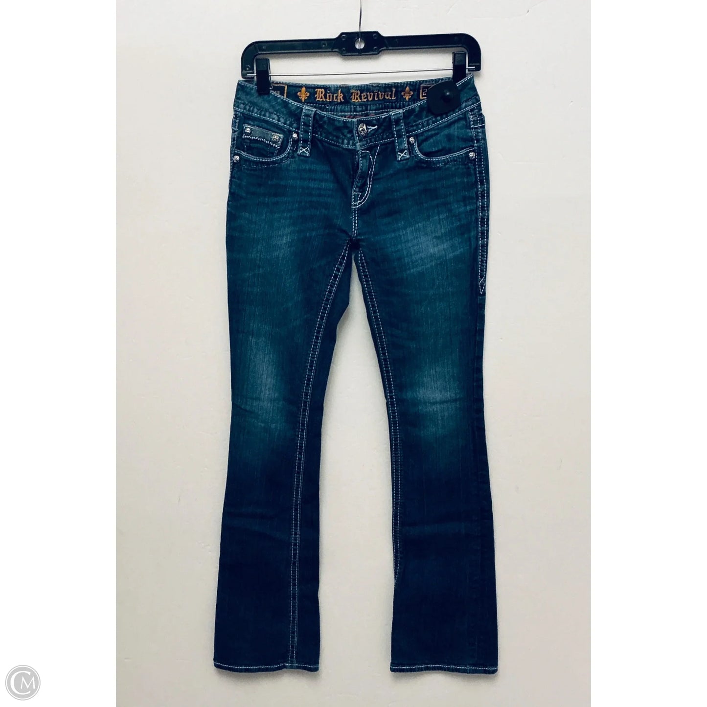Jeans Boot Cut By Rock Revival In Blue Denim, Size: 2