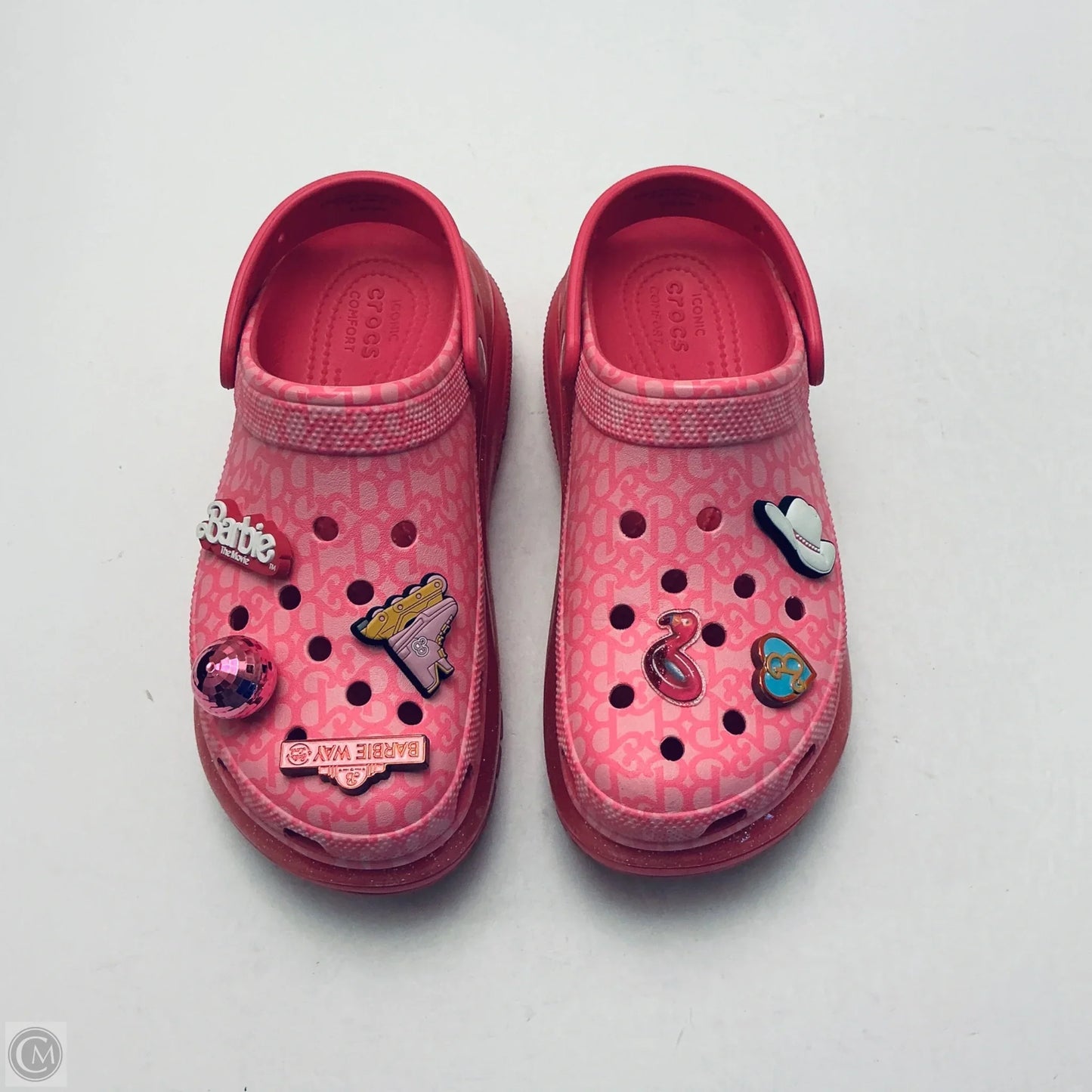 Shoes Heels Platform By Crocs In Pink, Size: 9
