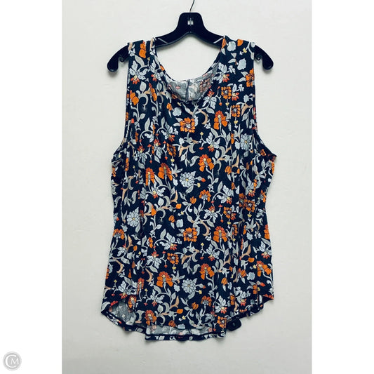 Top Sleeveless By Lane Bryant In Floral Print, Size: 2x