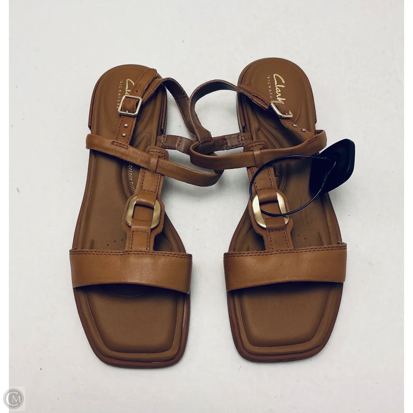 Sandals Flats By Clarks In Brown, Size: 10