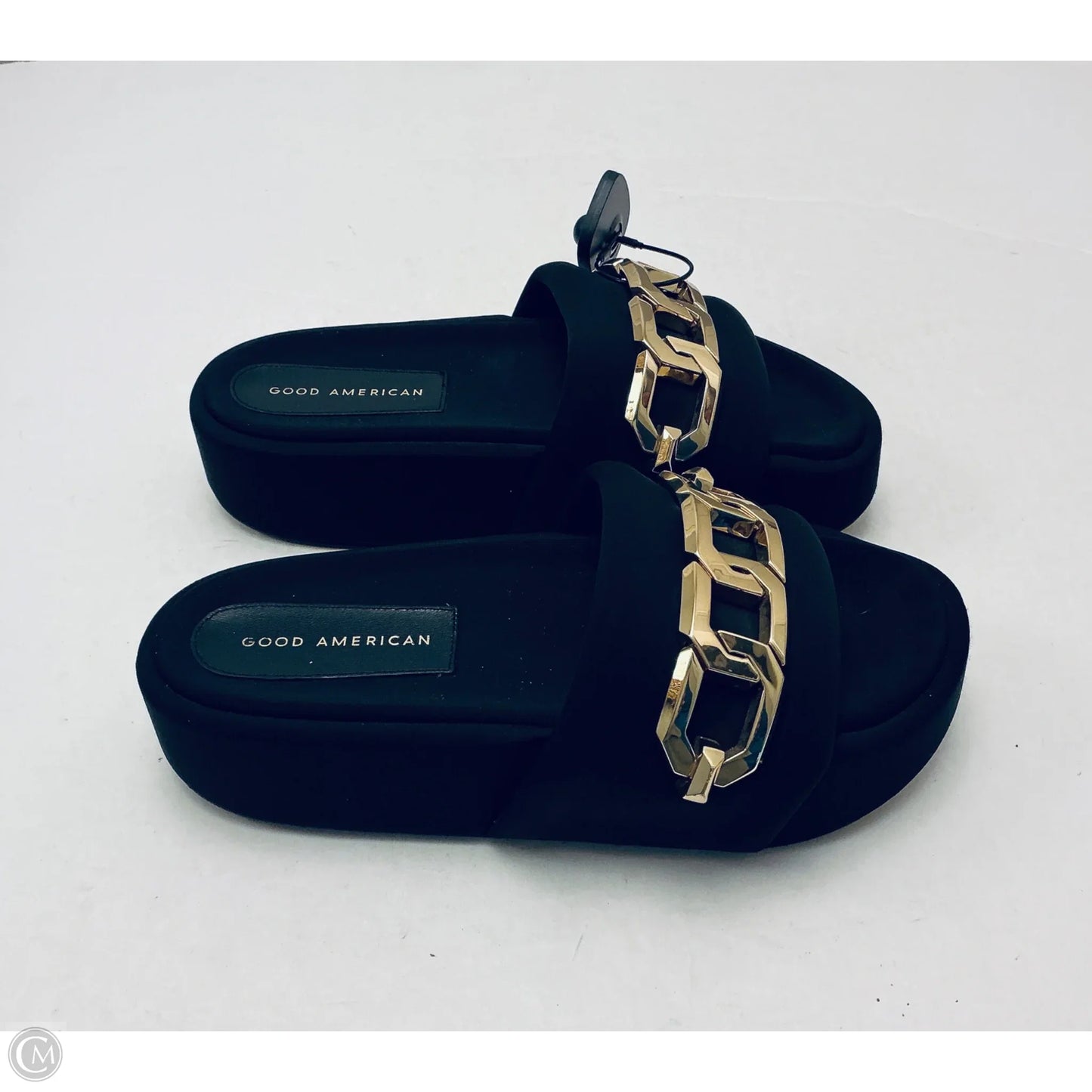Sandals Heels Platform By Good American In Black, Size: 8.5