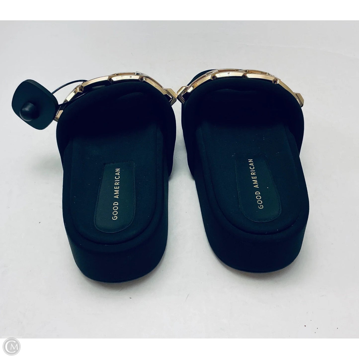 Sandals Heels Platform By Good American In Black, Size: 8.5
