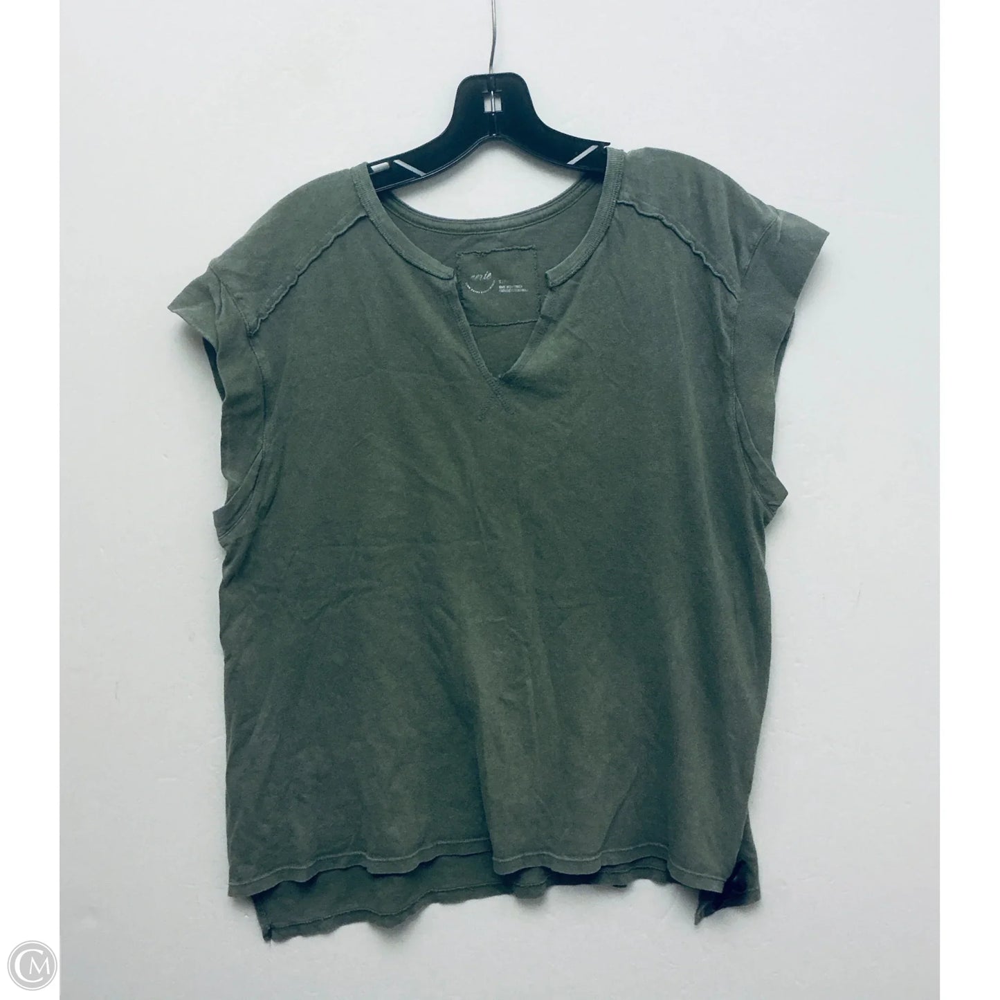 Top Short Sleeve Basic By Aerie In Green, Size: S