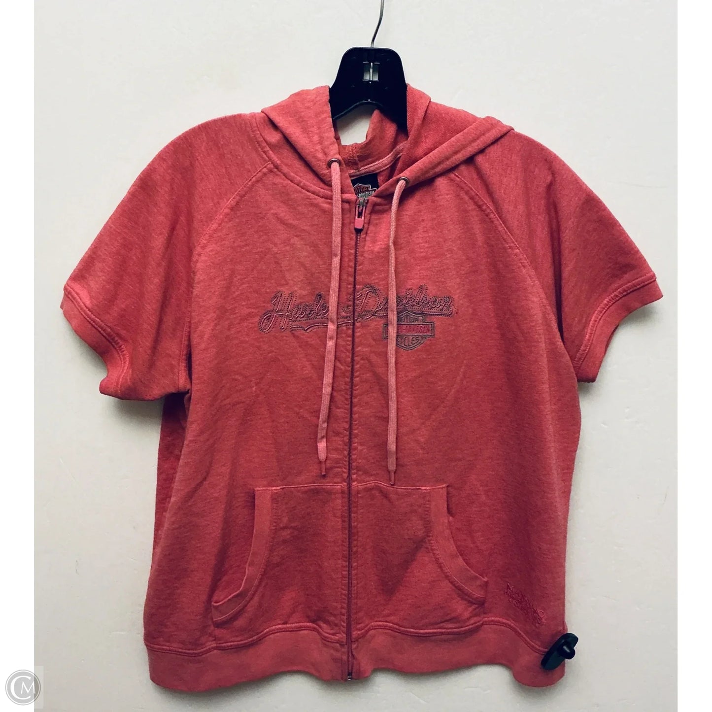 Sweatshirt Hoodie By Harley Davidson In Pink, Size: Xl