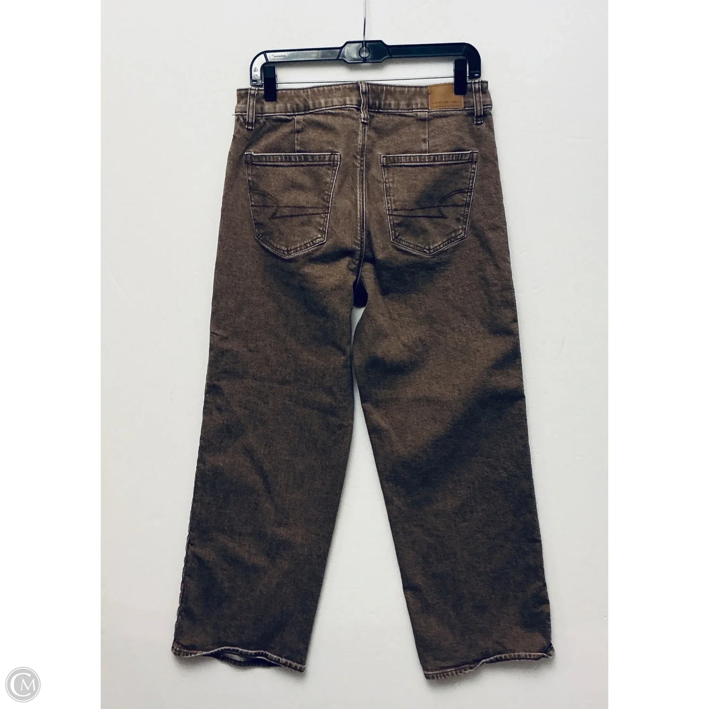 Jeans Wide Leg By American Eagle In Brown Denim, Size: 10