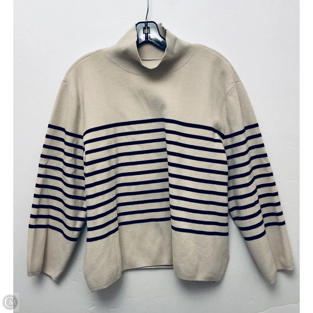 Sweater By H&m In Striped Pattern, Size: L