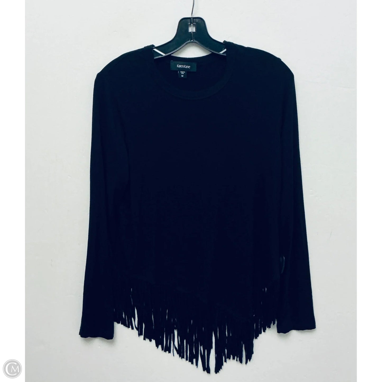 Top Long Sleeve By Karen Kane In Black, Size: M