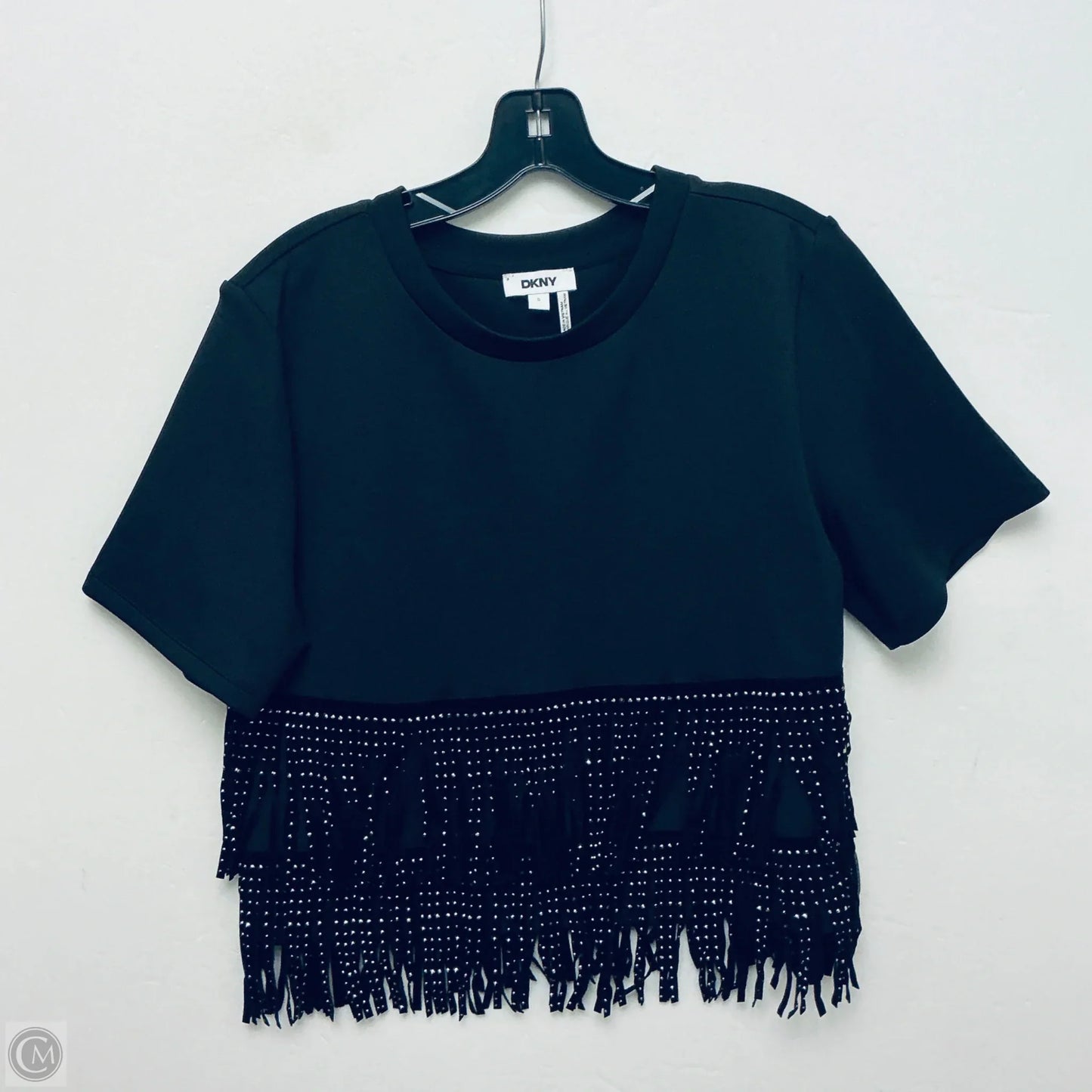 Top Short Sleeve By Dkny In Black, Size: S