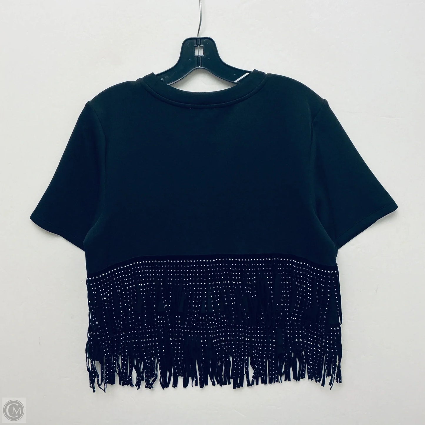 Top Short Sleeve By Dkny In Black, Size: S
