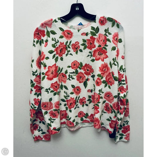 Sweater By Cece In Floral Print, Size: L
