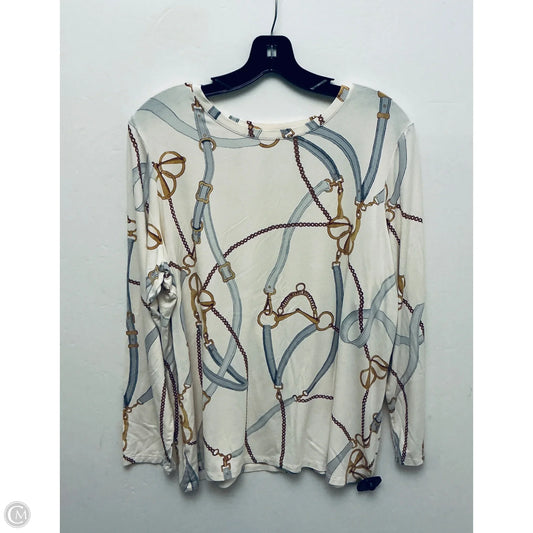 Top Long Sleeve By Chicos In Cream, Size: Xl