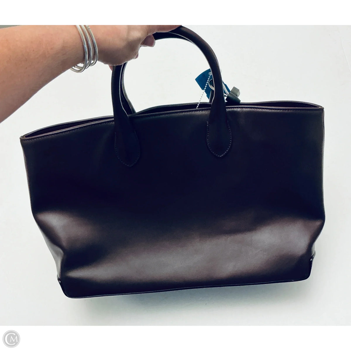 Handbag Leather By Cma, Size: Large