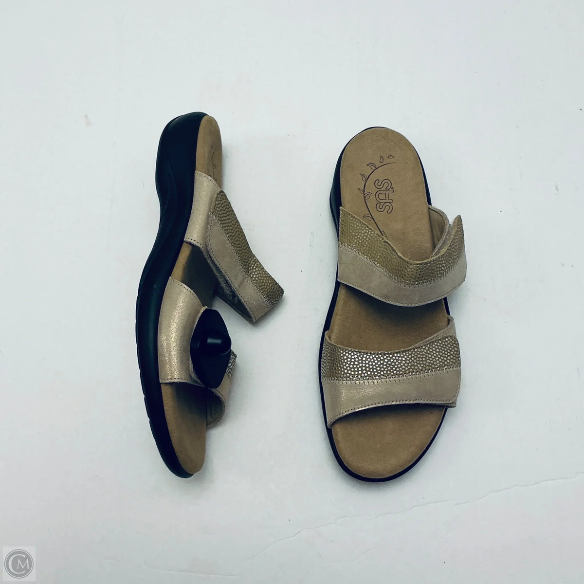 Sandals Flats By Sas In Gold, Size: 9