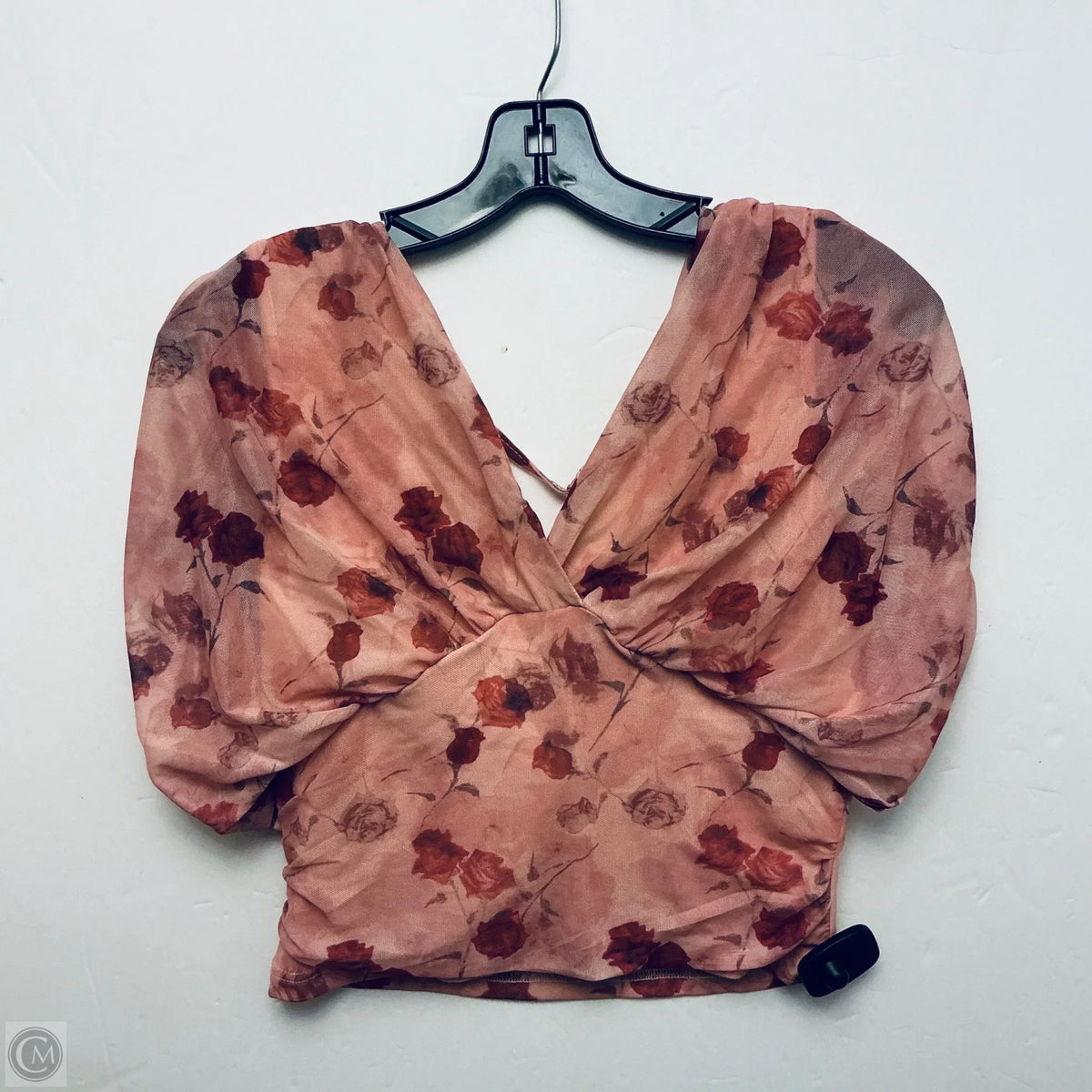 Top Short Sleeve By Shein In Pink, Size: M