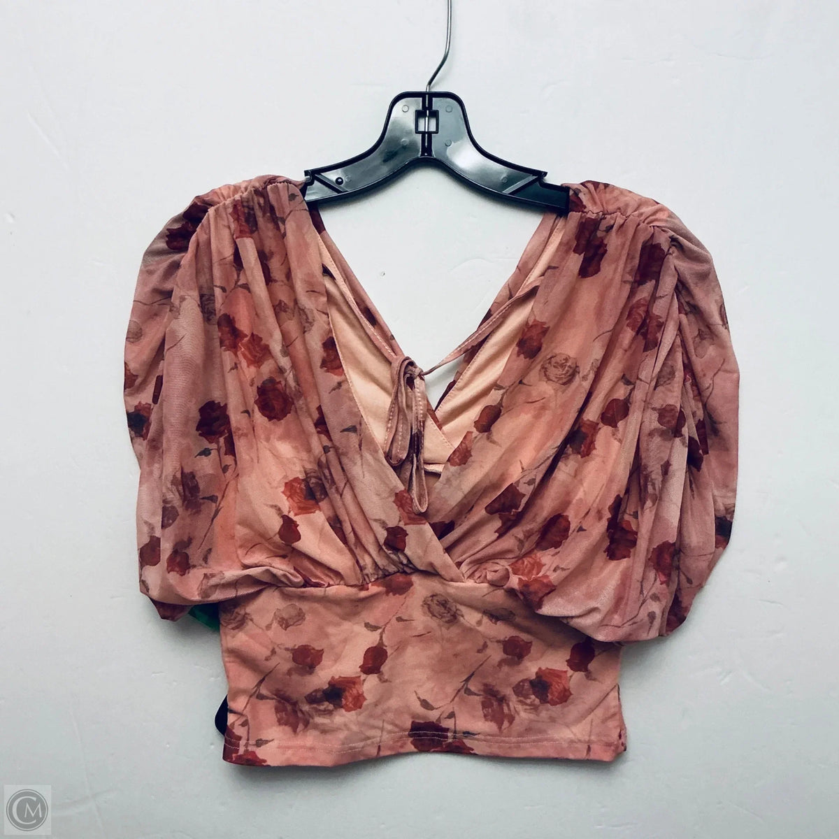 Top Short Sleeve By Shein In Pink, Size: M