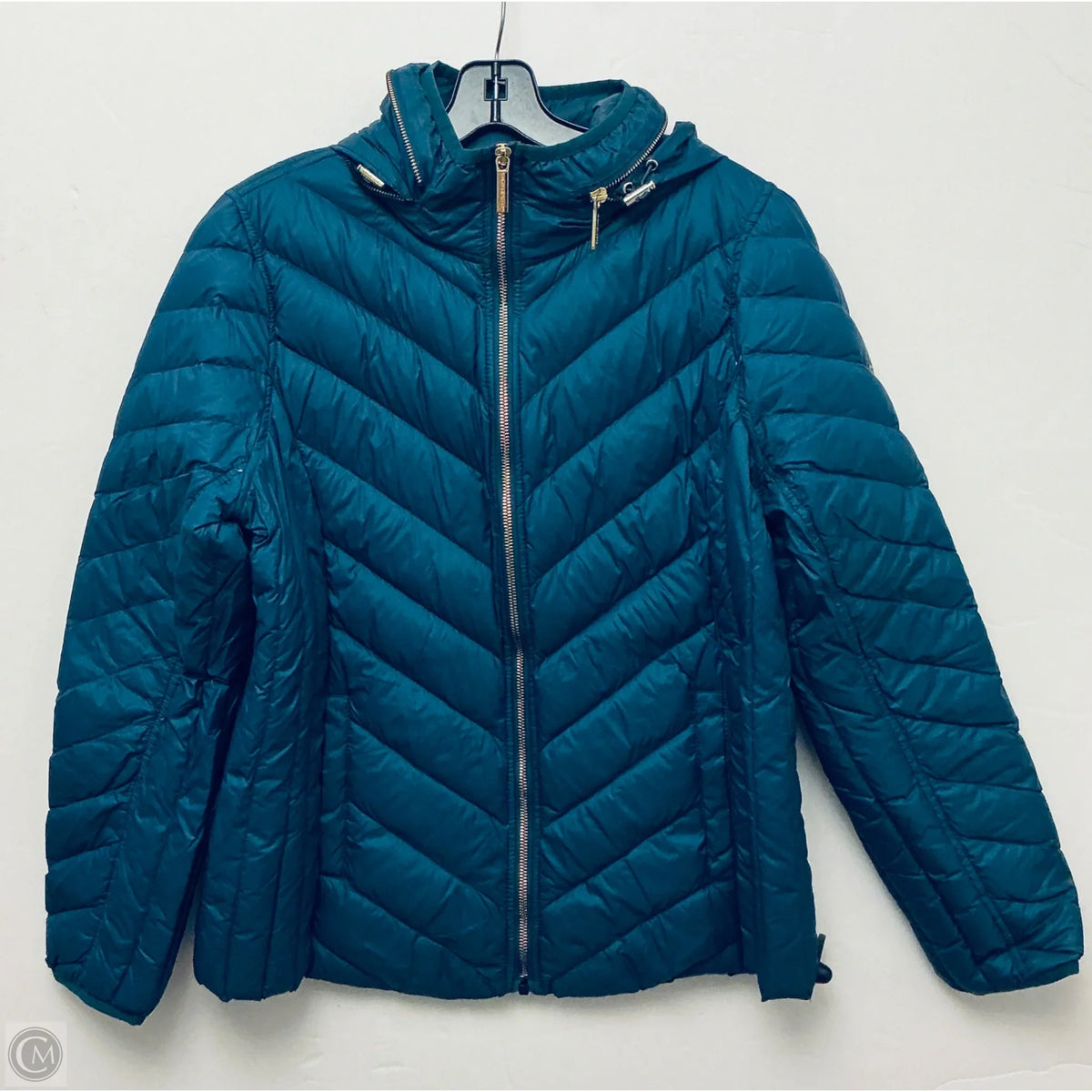 Jacket Puffer & Quilted By Michael By Michael Kors In Blue, Size: L