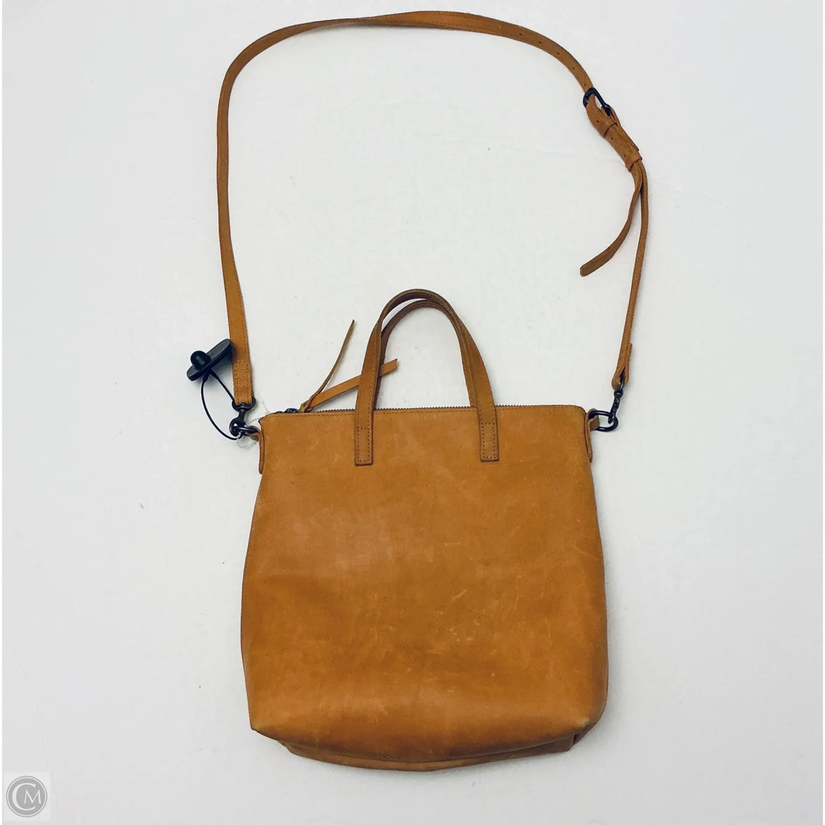Handbag Leather By Able, Size: Medium