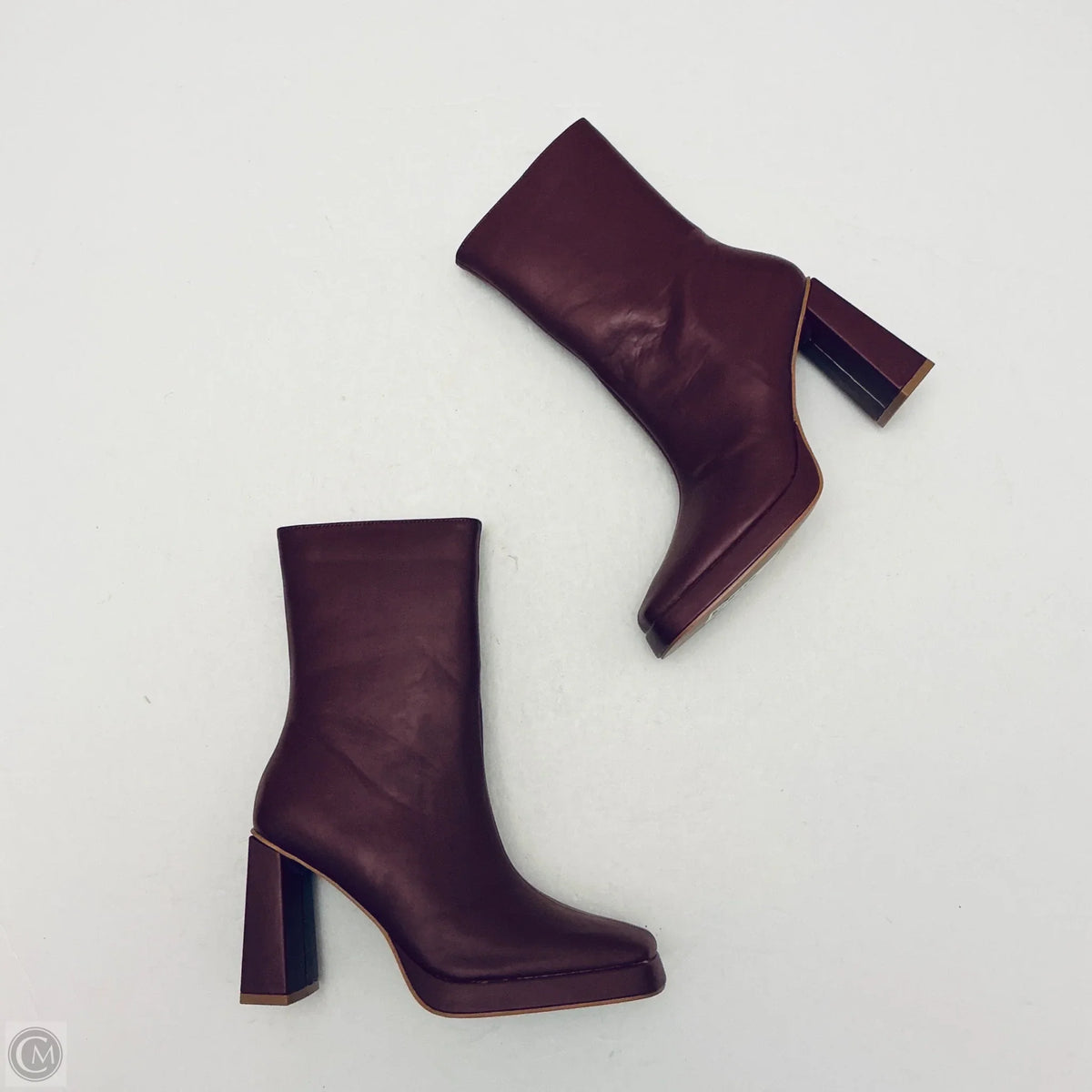 Boots Ankle Heels By Lulus In Maroon, Size: 6.5