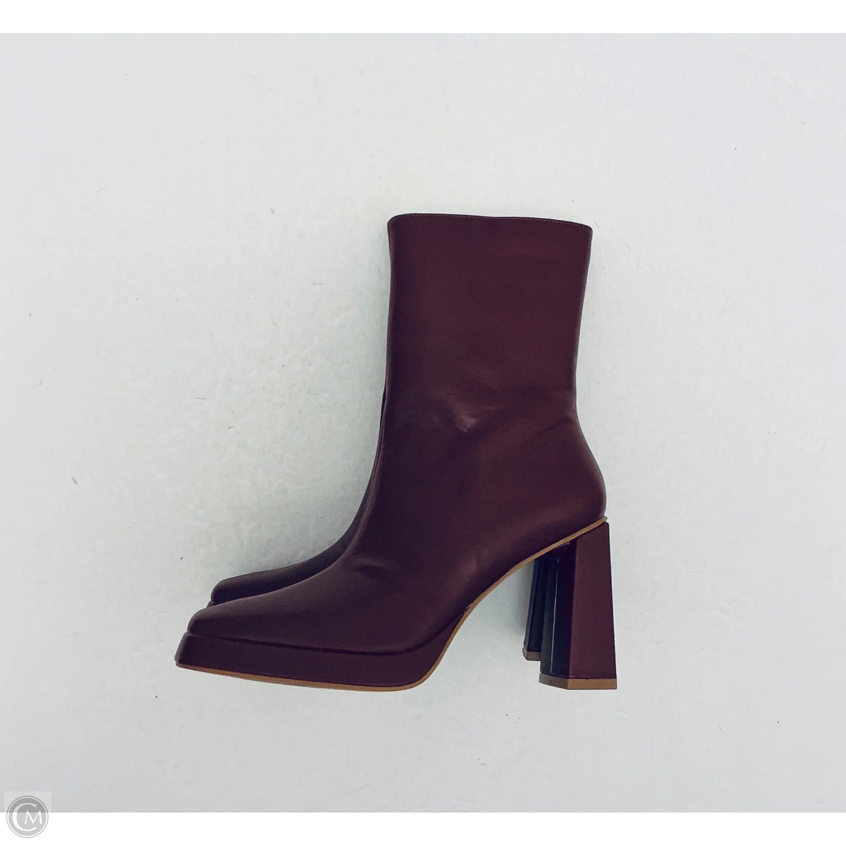Boots Ankle Heels By Lulus In Maroon, Size: 6.5